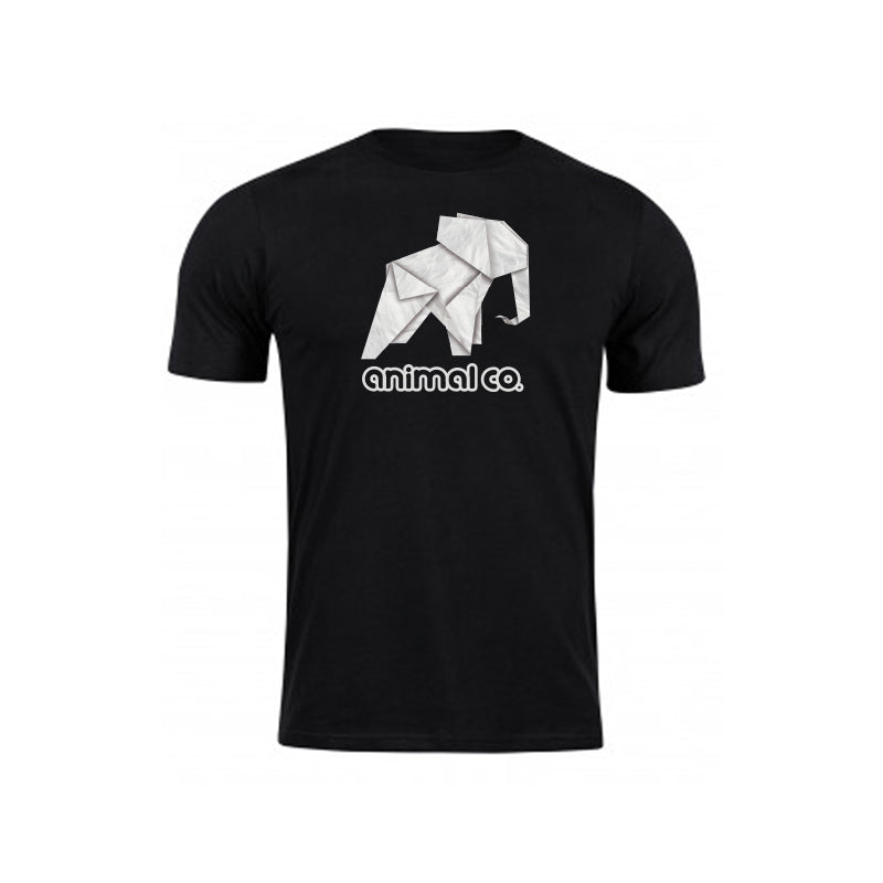 Camiseta Animal Co Origami Elefante Negro